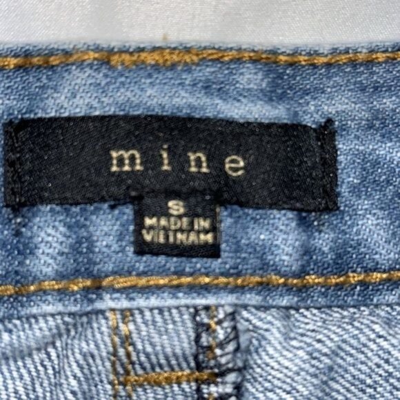 Distressed Denim Shorts With Studded Details - Size S - Picture 3 of 8